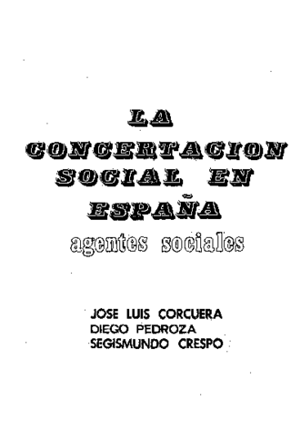 La concertación social en España